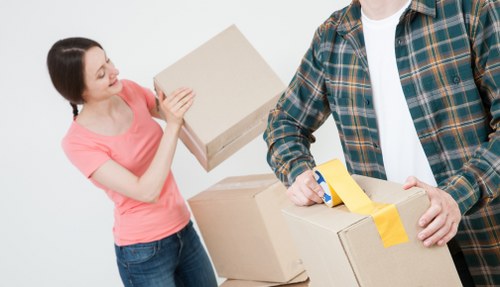 Prepared household furniture staged for collection in Ardleighgreen