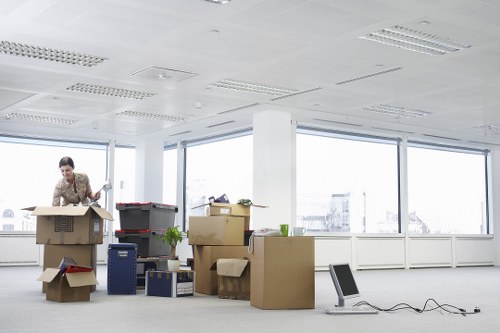 Van loading boxes and furniture for a home or office move