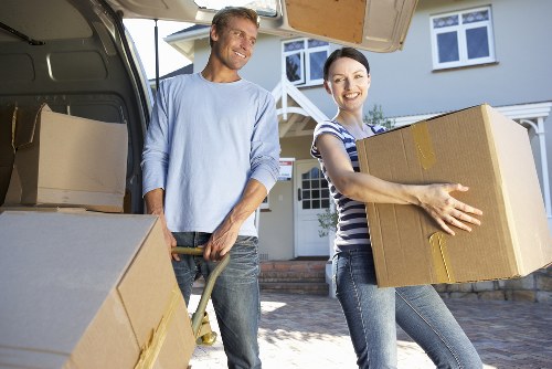 Careful loading of furniture and household items during a local removal