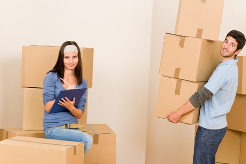 Boxes and home contents prepared for house removals