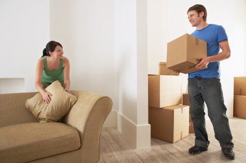 Checklist and packed moving boxes ready for moving day